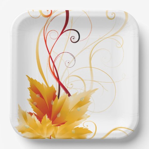 Autumn Paper Plate