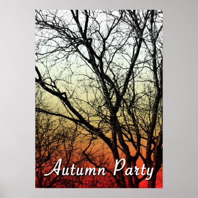 autumn party : ghost tree poster (Front)