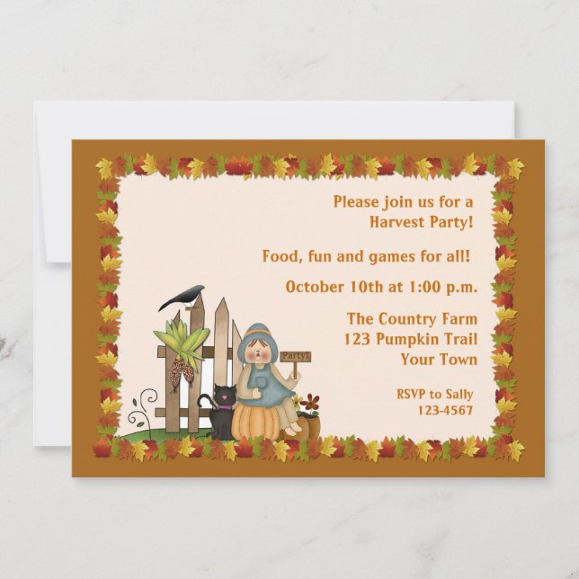 Autumn Party Invitation (Front)