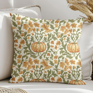 Autumn pastel colors Art nouveau William Morris Throw Pillow