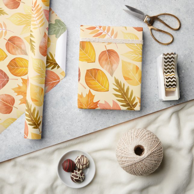 Autumn Pastel Colors Wrapping Paper (Crafts)