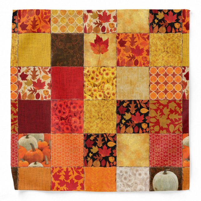 Autumn Patchwork Bandana (Front)