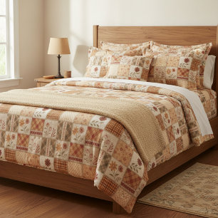 Autumn Patchwork Floral Duvet Cover & Pillows