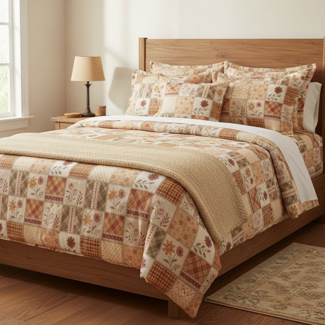 Autumn Patchwork Floral Duvet Cover & Pillows (Creator Uploaded)