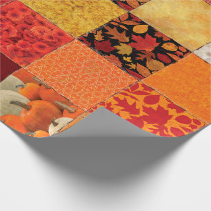 Autumn Patchwork Wrapping Paper