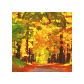 Autumn path gallery wrap canvas
