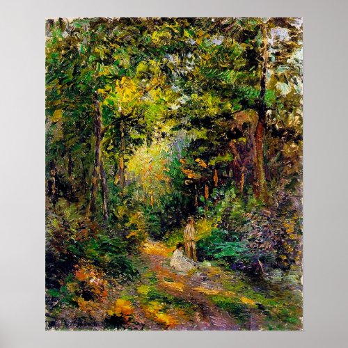 Autumn Path Through the Woods Camille Pissarro Poster