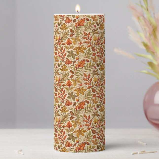 Autumn Patterm Pillar Candle (In Situ)