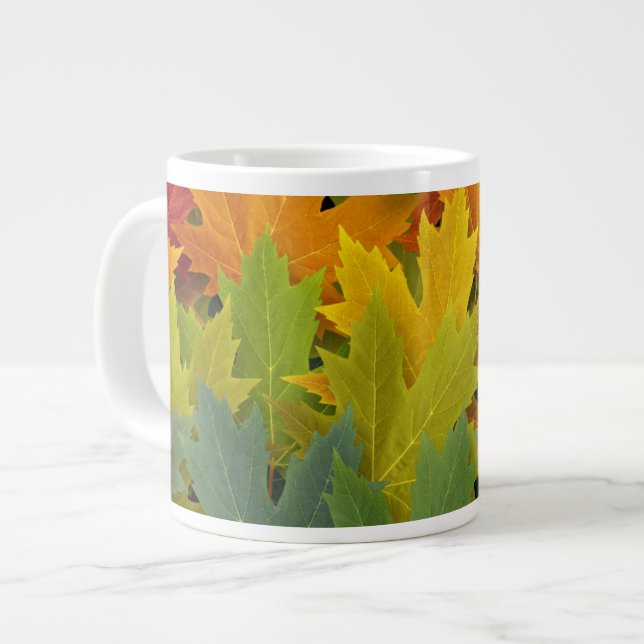 Autumn Pattern 2 Large Coffee Mug (Front Left)