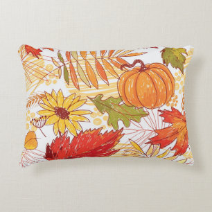 Autumn pattern accent pillow