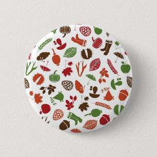 Autumn pattern button