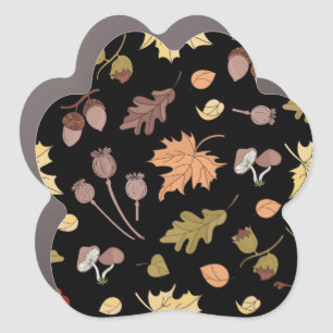 Autumn pattern car magnet