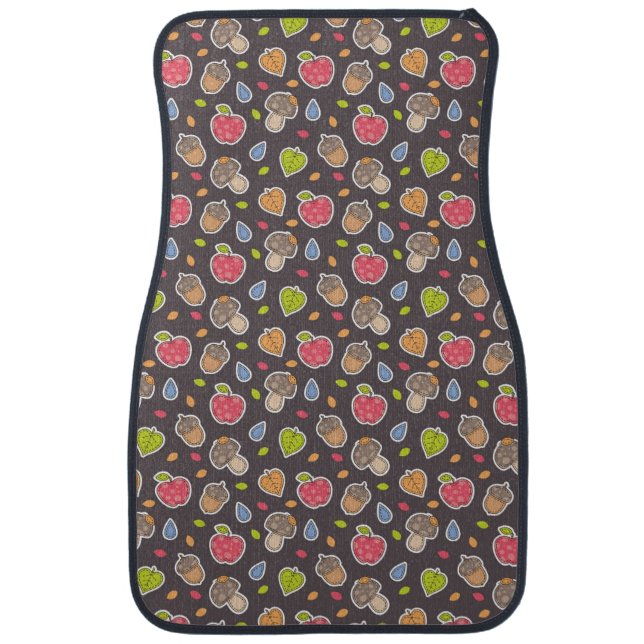 autumn pattern car mat (Front)