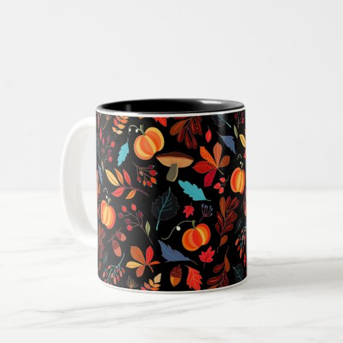 Autumn Pattern Coffee Mug _ Choose Color
