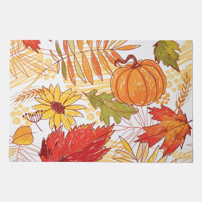 Autumn pattern doormat (Front)