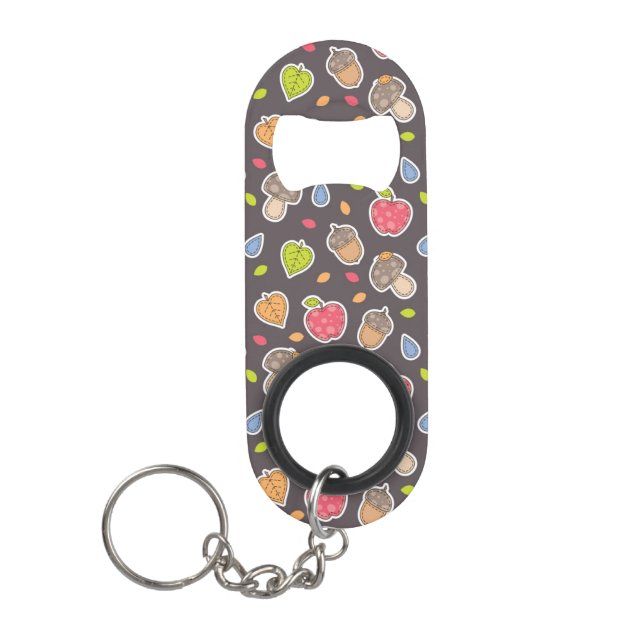 autumn pattern keychain bottle opener (Front)