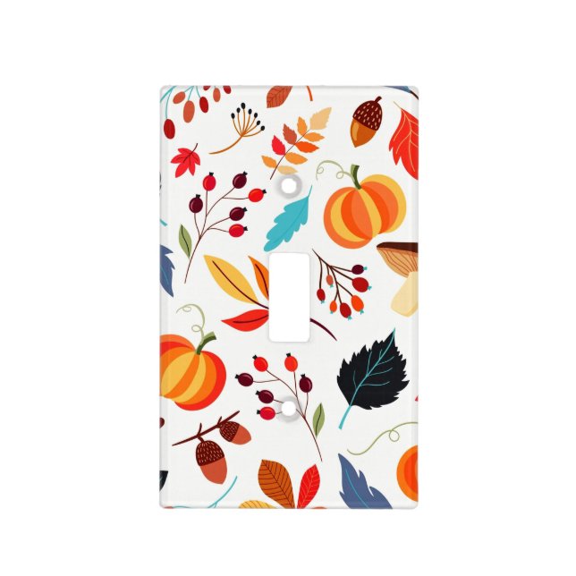 Autumn Pattern Light Switch Cover (Front)