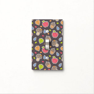 autumn pattern light switch cover