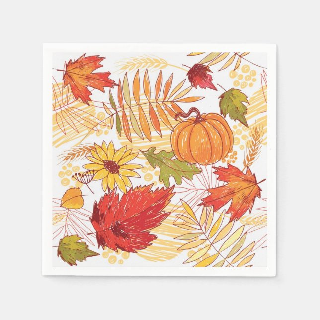 Autumn pattern napkins (Front)