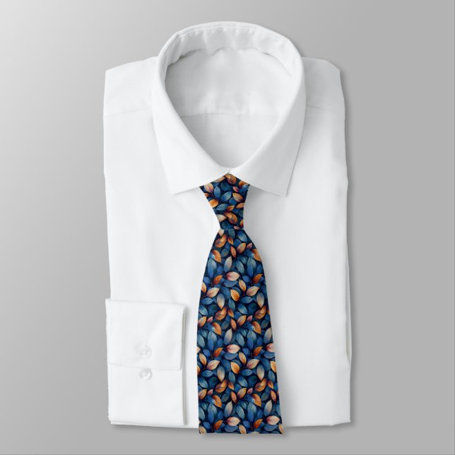 Autumn Pattern Neck Tie (Tied)