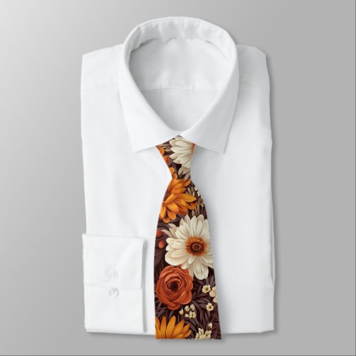 Autumn pattern neck tie