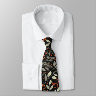 Autumn pattern neck tie