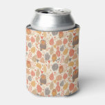 Autumn pattern. Owls in the forest Can Cooler