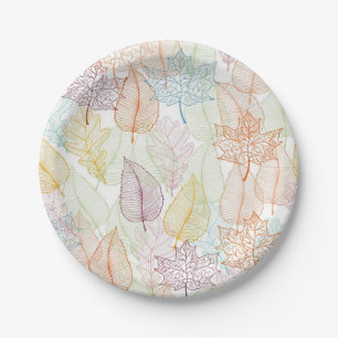 Autumn pattern paper plates