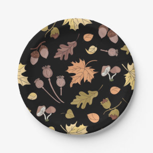 Autumn pattern paper plates