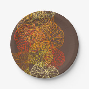 Autumn pattern paper plates