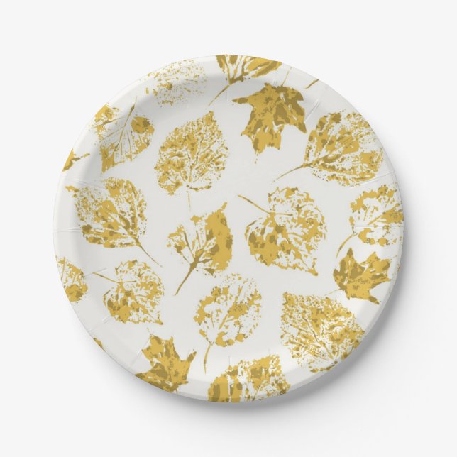 Autumn pattern paper plates (Front)