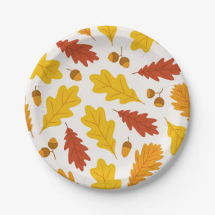 Autumn pattern paper plates