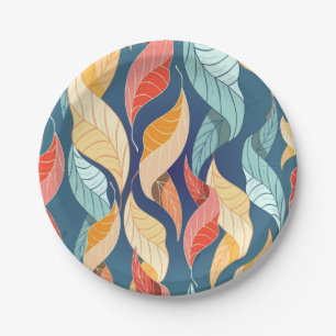 Autumn pattern paper plates
