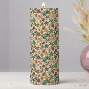 Autumn Pattern Pillar Candle