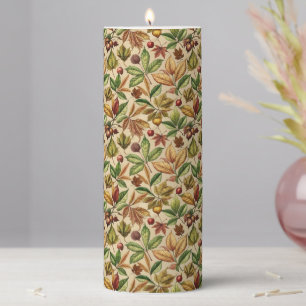 Autumn Pattern Pillar Candle