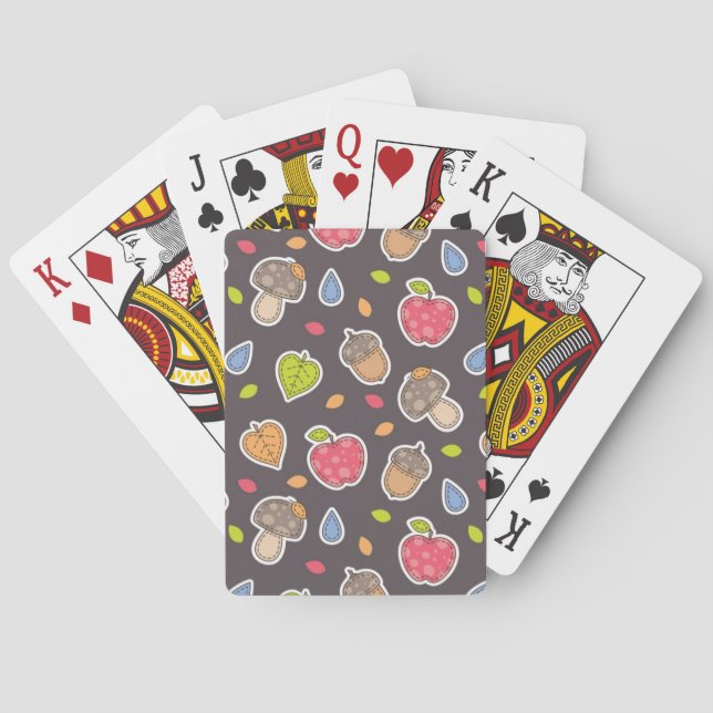autumn pattern poker cards (Back)
