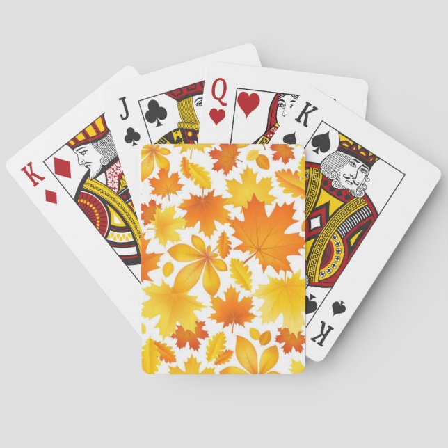 Autumn pattern poker cards (Back)