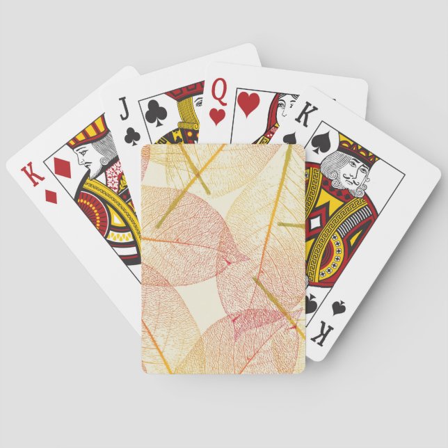 Autumn pattern poker cards (Back)
