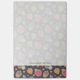 autumn pattern post-it notes