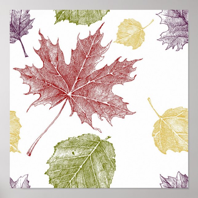 Autumn pattern poster (Front)