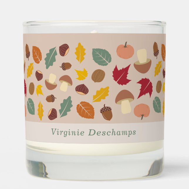 Autumn Pattern Scented Candle (Front)