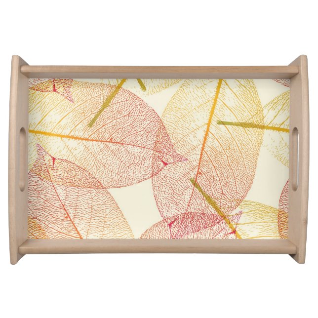 Autumn pattern serving tray (Front)