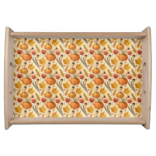 Autumn Pattern Serving Tray