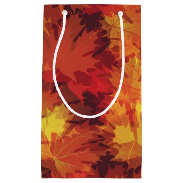 Autumn pattern small gift bag (Front)