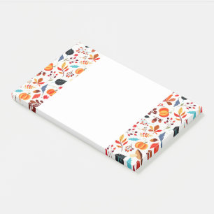 Autumn Pattern Sticky Notes