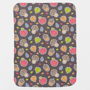 autumn pattern stroller blanket