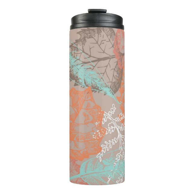 Autumn pattern thermal tumbler (Front)