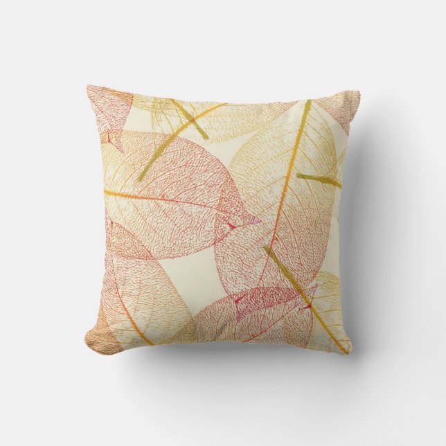 Autumn pattern throw pillow (Front)