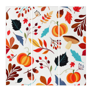 Autumn Pattern Triptych
