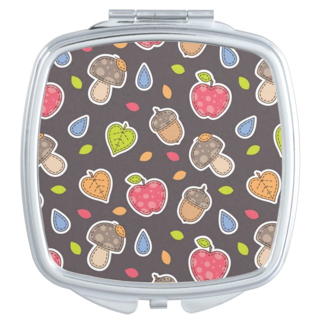 autumn pattern vanity mirror (Front)